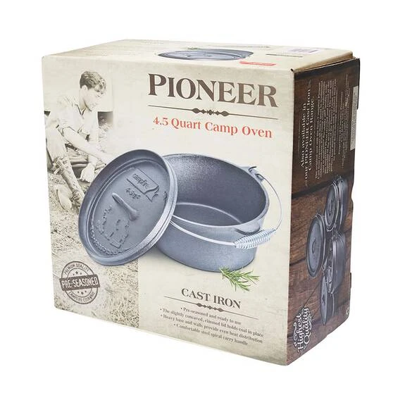 Campfire Pre Seasoned Cast Iron Camp Oven 4.5 Quart 7 Campfire Pre Seasoned Cast Iron Camp Oven 4.5 Quart - Image 5