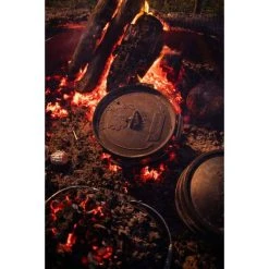 Campfire Pre Seasoned Cast Iron Camp Oven 9 Quart -SeaToSummit sales BCF 213608 09 hi res
