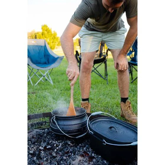 Campfire Pre Seasoned Cast Iron Camp Oven 10 Quart 4 Campfire Pre Seasoned Cast Iron Camp Oven 10 Quart - Image 2