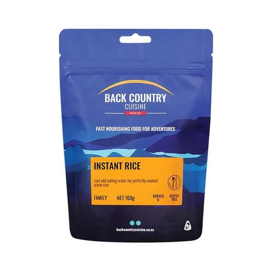 Back Country Cuisine Freeze Dried Instant Rice 5 Side Serves 3 Back Country Cuisine Freeze Dried Instant Rice 5 Side Serves