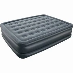 BCF Double High Velour Airbed With Pump Queen 240V