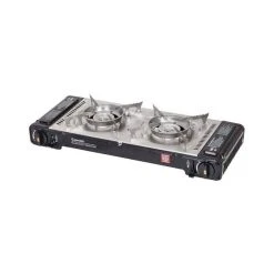 Gasmate Travelmate II SS Double Butane Stove With Hotplate