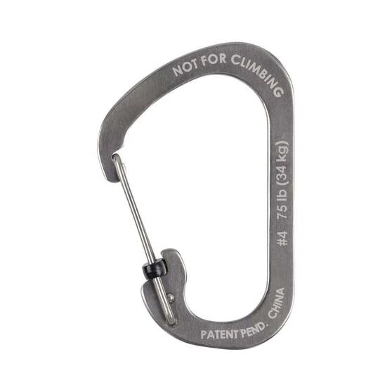 Nite Ize Carabiner SlideLock No.4 Stainless 3 Nite Ize Carabiner SlideLock No.4 Stainless