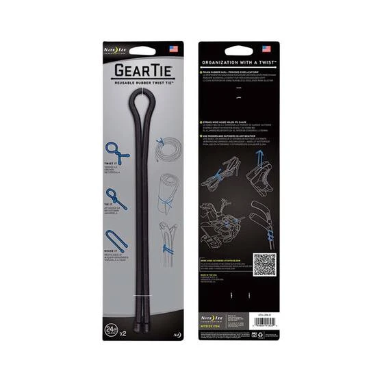 Nite Ize Black 24” Gear Tie - Two Pack 3 Nite Ize Black 24” Gear Tie - Two Pack