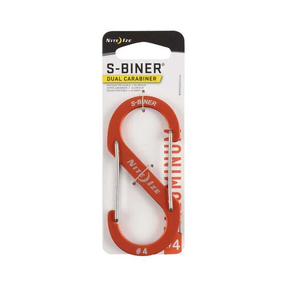 Nite Ize S Biner Dual Carabiner Aluminium No.4 Orange 3 Nite Ize S Biner Dual Carabiner Aluminium No.4 Orange