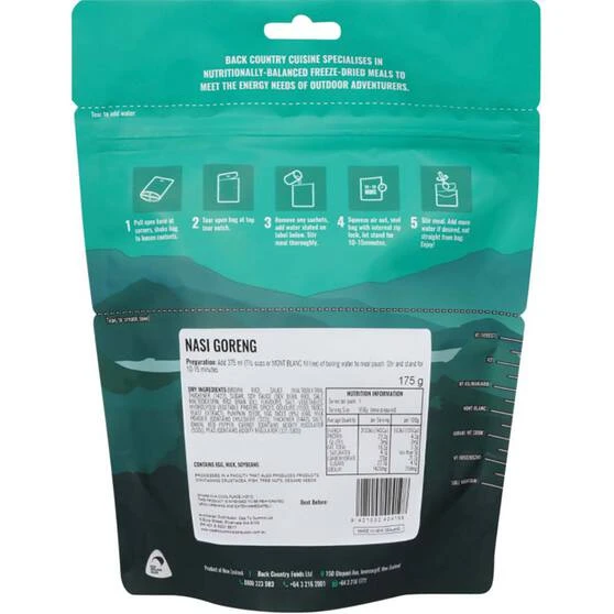 Back Country Cuisine Freeze Dried Nasi Goreng 2 Serve 3 Back Country Cuisine Freeze Dried Nasi Goreng 2 Serve