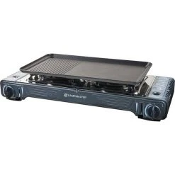 Campmaster Double Burner Butane Stove With Hotplate