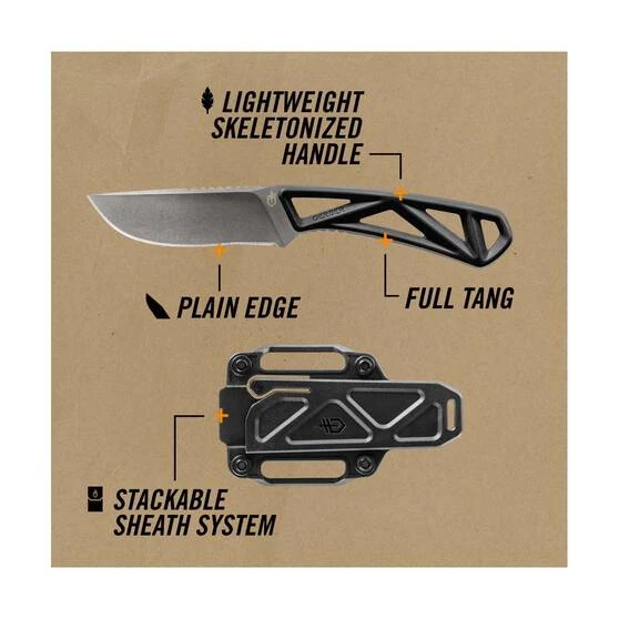 Gerber Exo Mod Fixed Blade Drop Point Knife Black 4 Gerber Exo Mod Fixed Blade Drop Point Knife Black - Image 2