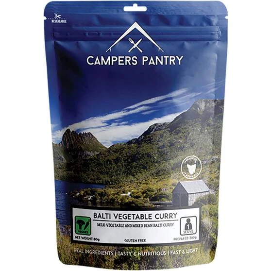 Campers Pantry Freeze Dried Balti Vegetable Curry Single Serve 3 Campers Pantry Freeze Dried Balti Vegetable Curry Single Serve