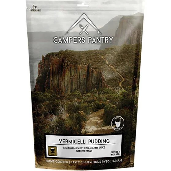 Campers Pantry Freeze Dried Vanilla Vermicelli Pudding Single Serve 3 Campers Pantry Freeze Dried Vanilla Vermicelli Pudding Single Serve
