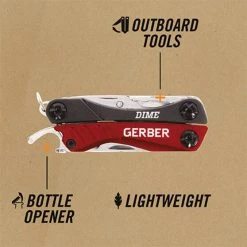 Gerber Dime Keychain Multi-tool Red -SeaToSummit sales BCF 648671 02 hi res