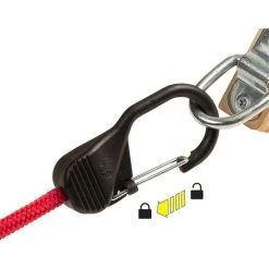 Nite Ize Carabiner SlideLock Bungee 24" Red 10 Nite Ize Carabiner SlideLock Bungee 24" Red -SeaToSummit sales BCF 649421 02 hi res