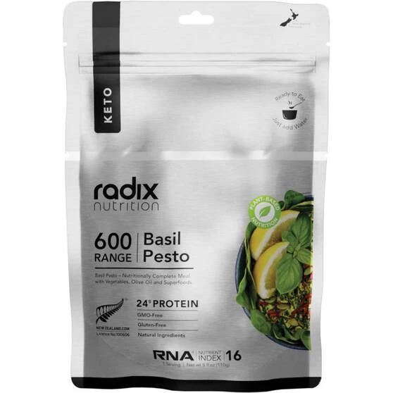 Radix Nutrition Freeze Dried Plant Based Keto Basil Pesto 600kcal 3 Radix Nutrition Freeze Dried Plant Based Keto Basil Pesto 600kcal